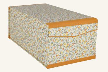 Preview: Fotobox mit orange gelben Bltenmuster